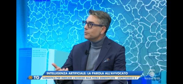 Intervista dell'avv. Michele Grisafi sulla emittente televisiva Tele 4 in relazione al Comitato Tecnico Scientifico sulla Intelligenza Artificiale