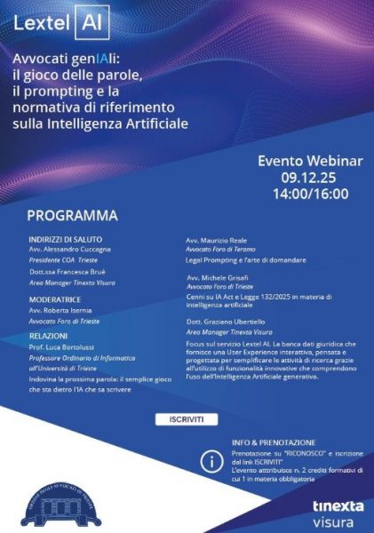 L'avv. Michele Grisafi relatore nel webinar "Avvocati genIAli"