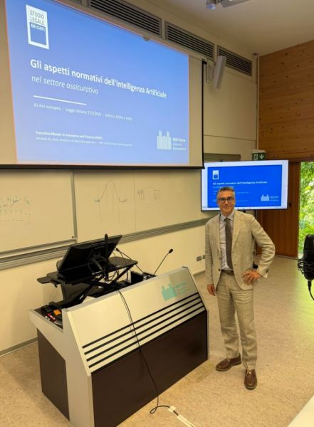 Docenza sulla IA dell'avv. Michele Grisafi presso MIB Trieste School of Management, nell’ambito dell’Executive Master in Insurance and Finance – EMIF
