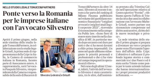 Ponte  da Trieste verso la Romania per le imprese italiane